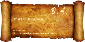 Brath Aranka névjegykártya